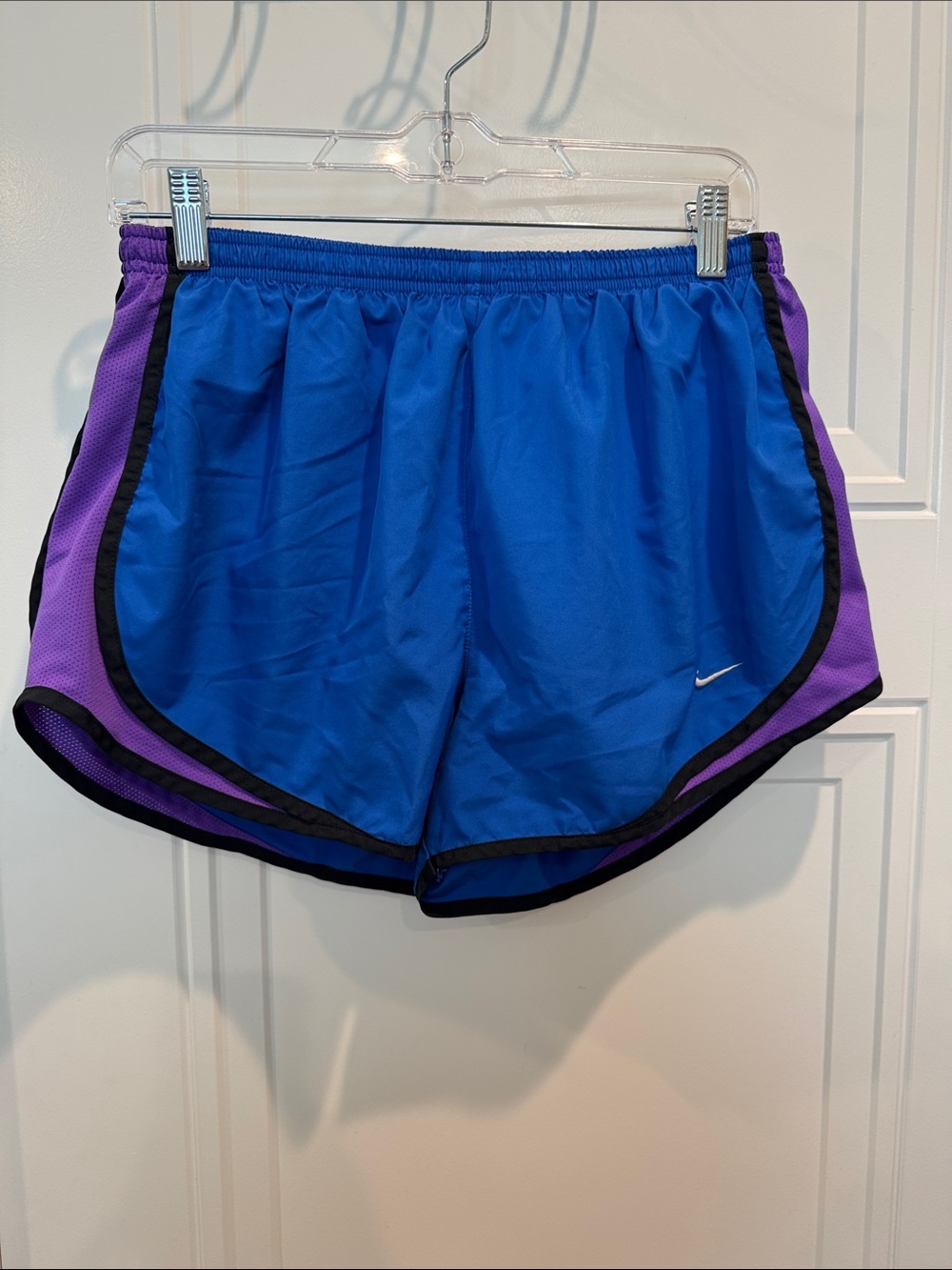 Nike Women's Blue and Purple Dri-FIT Running Shorts